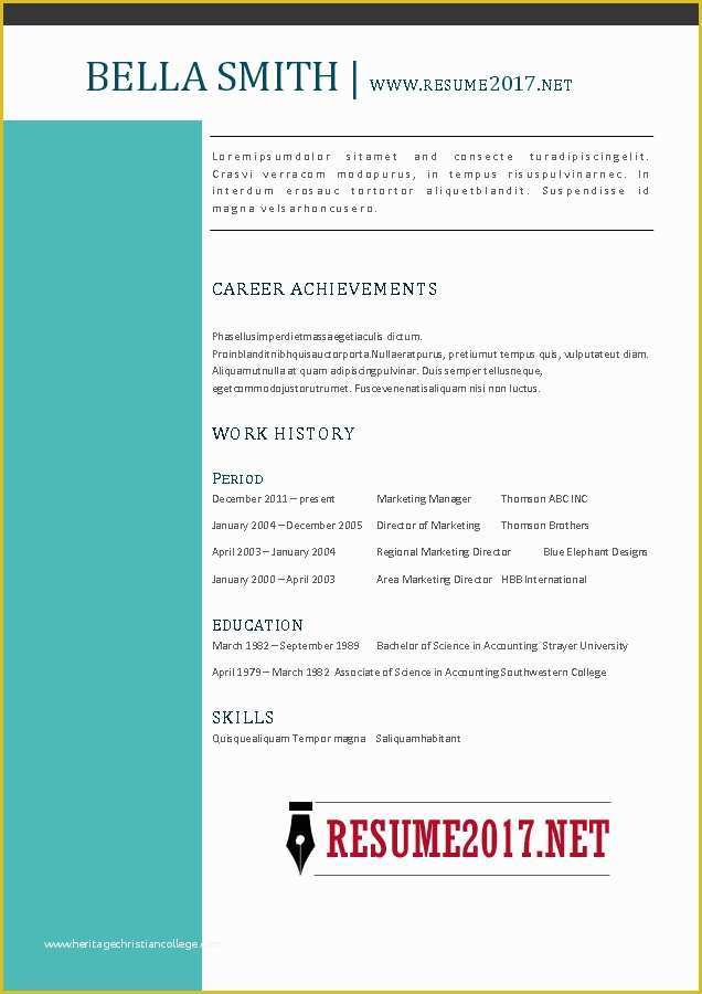Free Resume Templates 2017 Of Free Resume Templates 2017