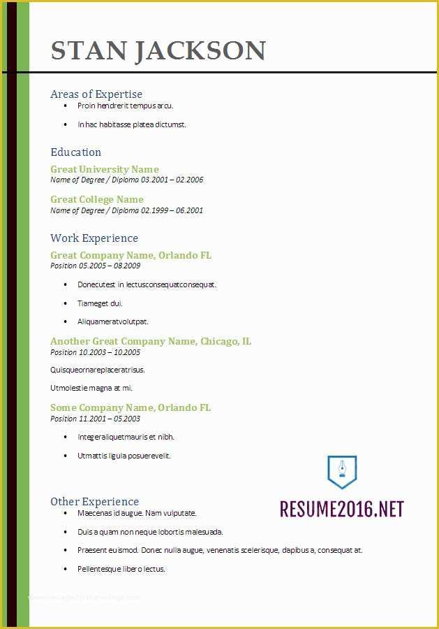 Free Resume Templates 2017 Of Resume format 2017 20 Free Word Templates