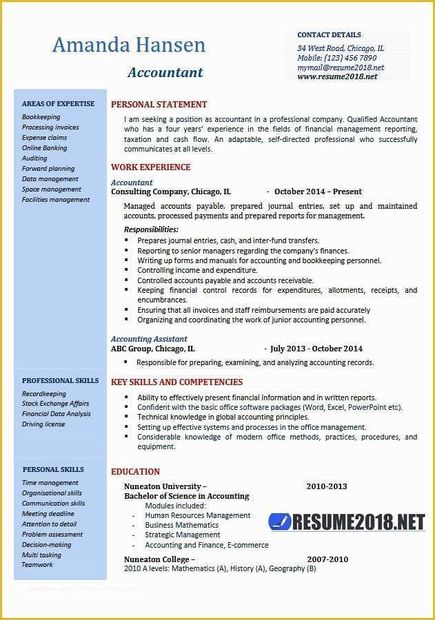 Free Resume Templates 2018 Of Accountant Resume Examples 2018 Resume 2018