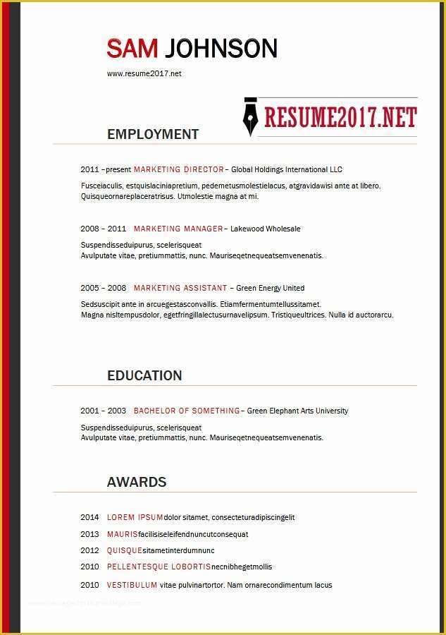 Free Resume Templates 2018 Of Resume format 2018 16 Latest Templates In Word