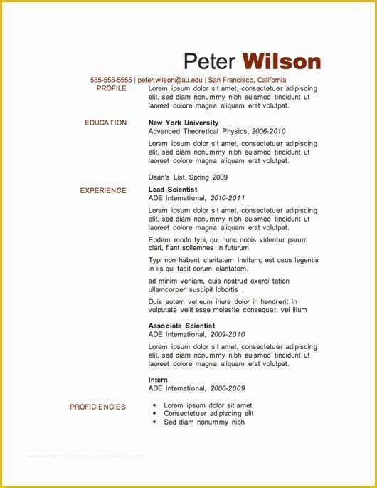 Free Resume Templates Com Of 12 Resume Templates for Microsoft Word Free Download