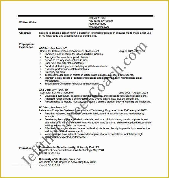 Free Resume Templates Download Pdf Of 9 Tutor Resume Templates Doc Excel Pdf