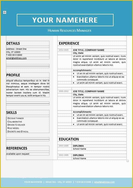 Free Resume Templates Editable Of Editable Resume Template