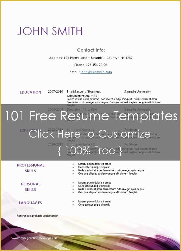 Free Resume Templates Editable Of Free Printable Resume Templates