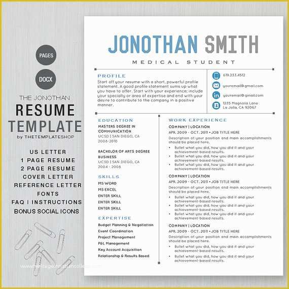 Free Resume Templates for Apple Pages Of Resume Template Cv Template for Word Printable social