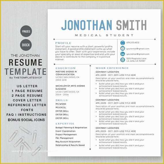 Free Resume Templates for Apple Pages Of Resume Template Cv Template for Word Printable social