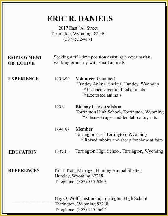 Free Resume Templates for First Time Job Seekers Of 12 13 Resume Sample for First Time Job Seeker