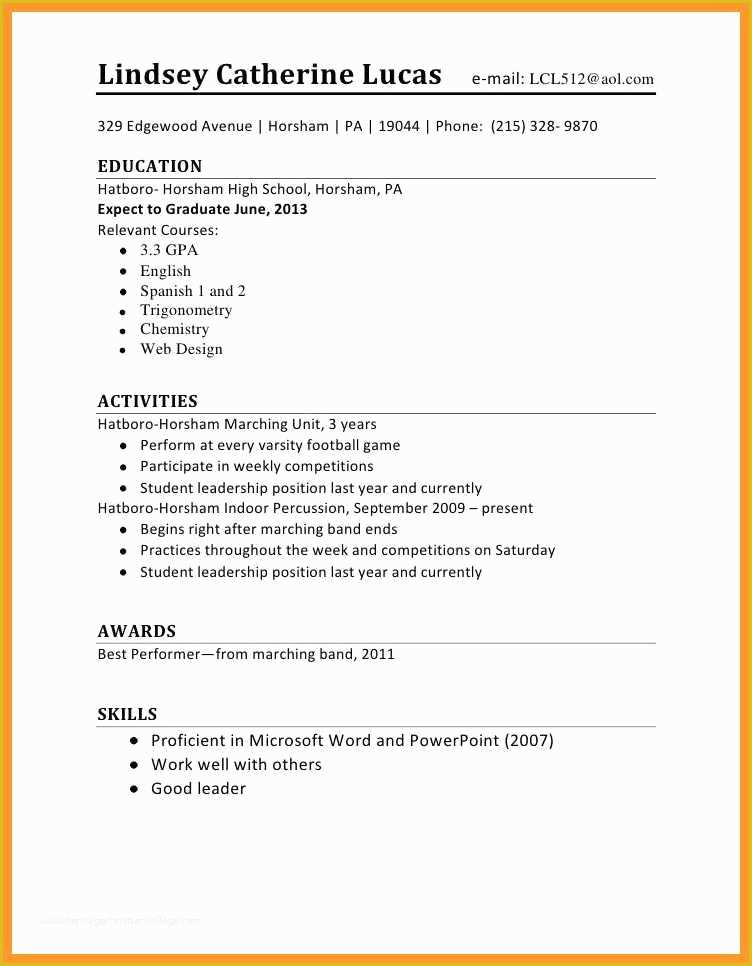 sample resume for new job seekers
