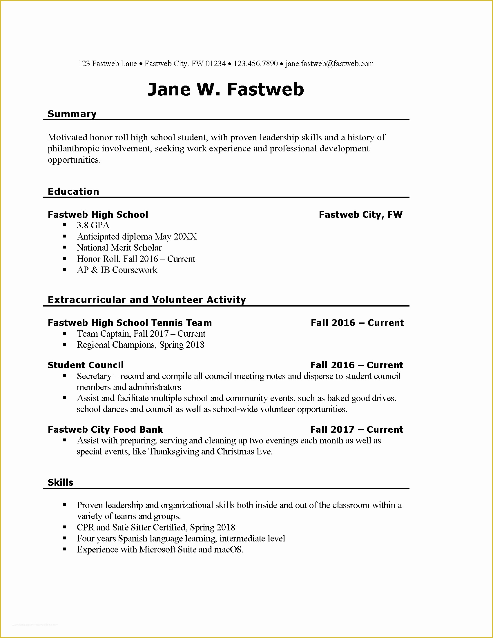 Free Resume Templates for First Time Job Seekers Of First Part Time Job Resume Sample