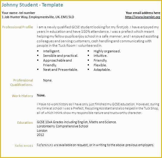 Free Resume Templates for First Time Job Seekers Of First Time Resume Templates Resume First Job Template