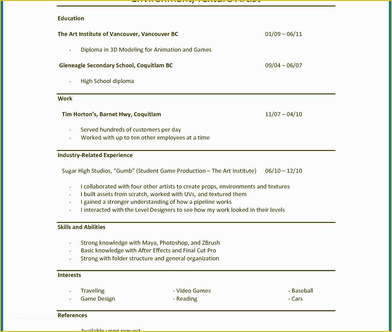 Free Resume Templates for First Time Job Seekers Of Resume and Template Resume Templates for First Time Job