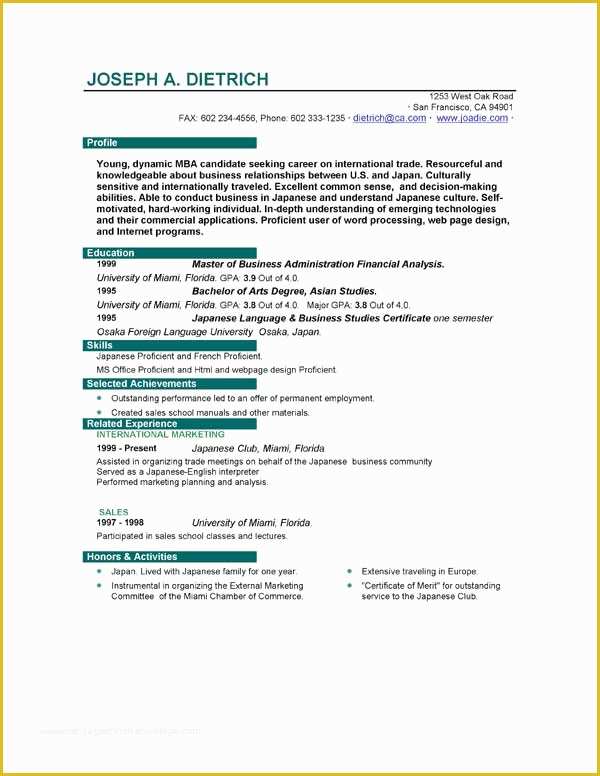 Free Resume Templates for First Time Job Seekers Of Resume Templates to