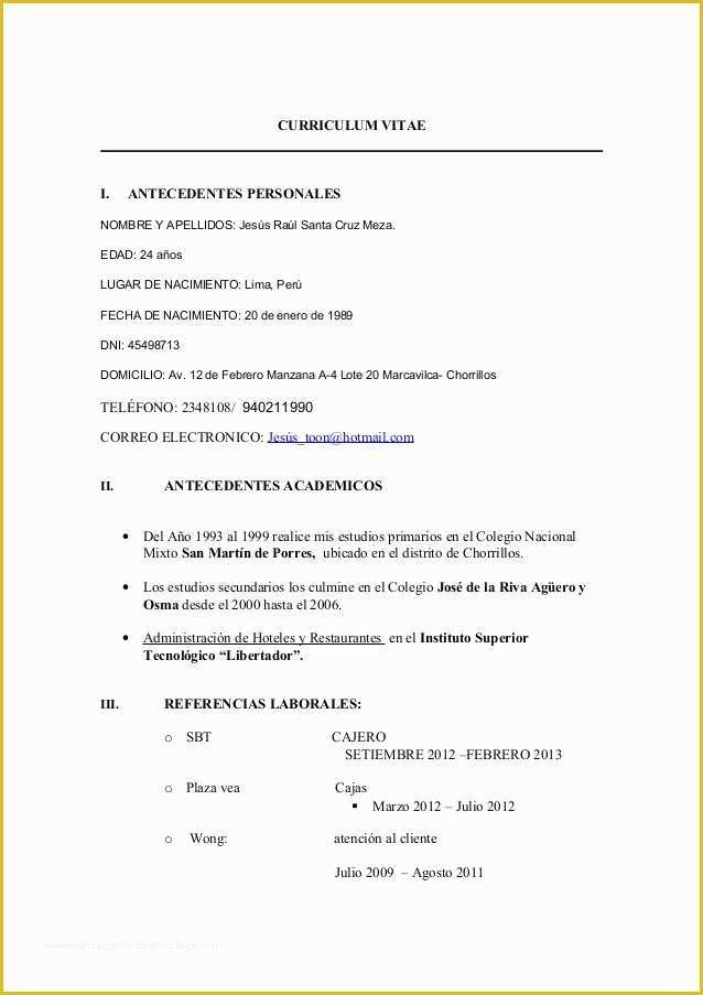 Free Resume Templates for Libreoffice Of Curriculum Vitae Curriculum Vitae Template Libreoffice