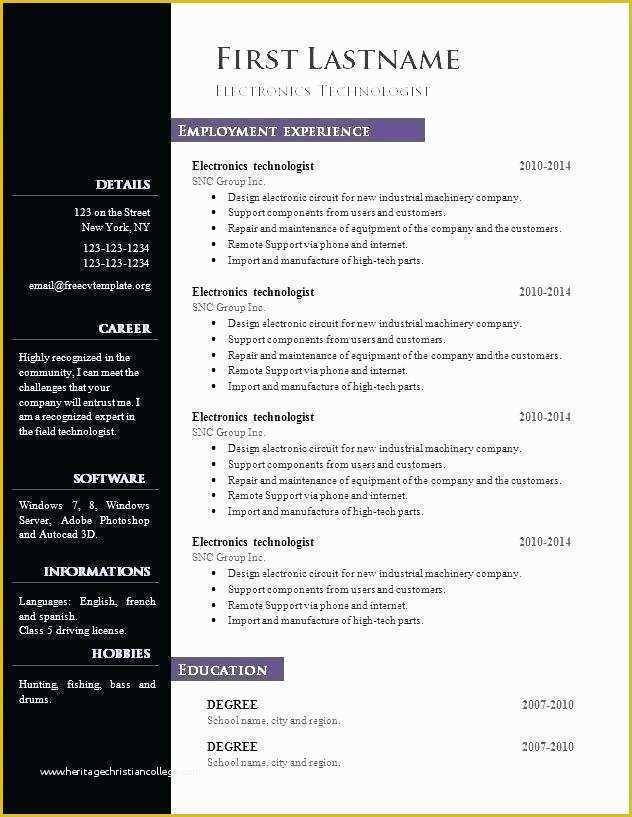 53 Free Resume Templates For Libreoffice Heritagechristiancollege