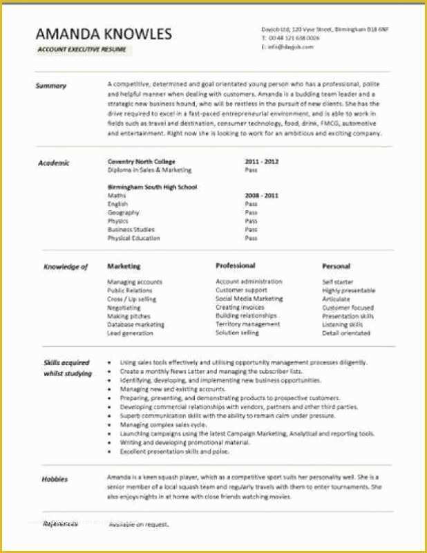 Free Resume Templates for Libreoffice Of Libreoffice Resume Template