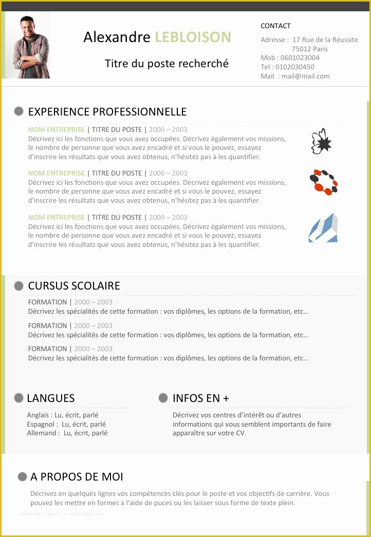 Free Resume Templates for Libreoffice Of Modele Cv Libreoffice