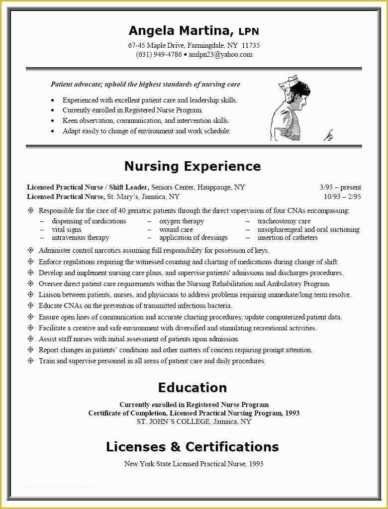 Free Resume Templates for Lpn Nurses Of Lpn Student Resume Cover Letter Resumes