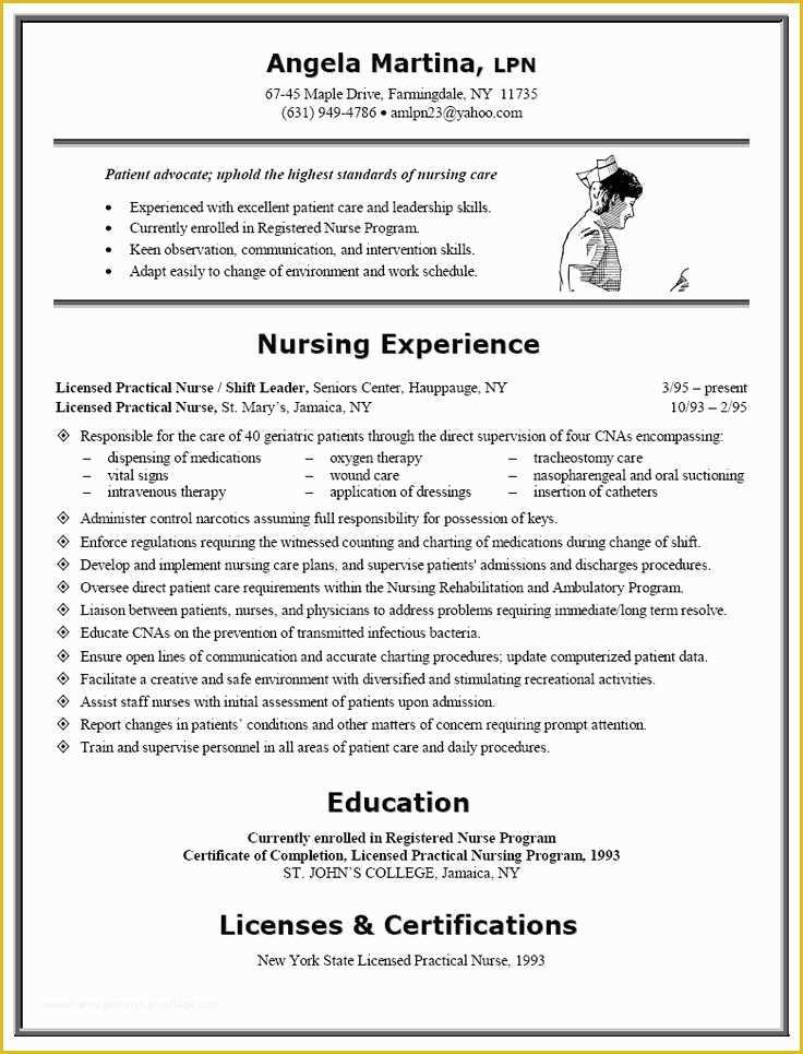 Free Resume Templates for Lpn Nurses Of Resume Example Lpn Nurse Resume Example