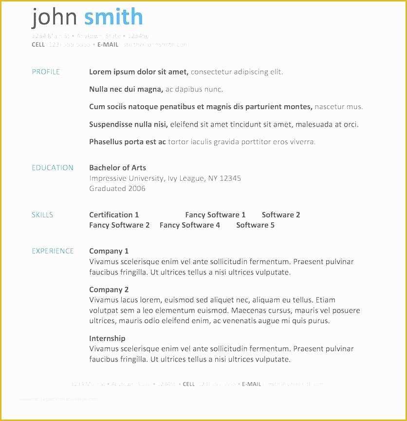 Free Resume Templates for Mac Of Free Mac Resume Templates