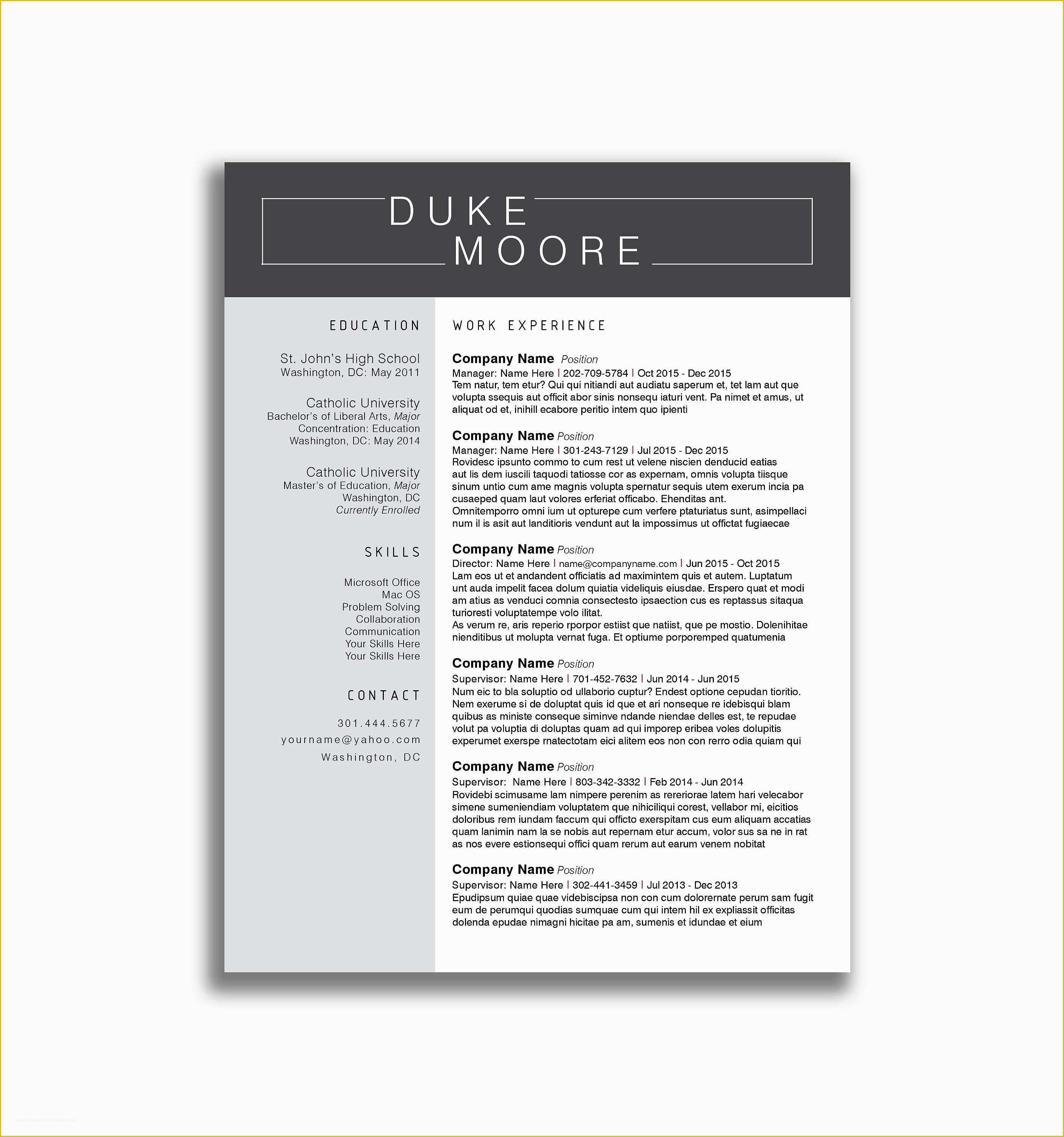 Free Resume Templates for Mac Of Resume Template Mac New Free Resume In Word format for