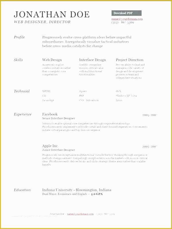 Free Resume Templates for Macbook Pro Of Free Resume Templates for Mac