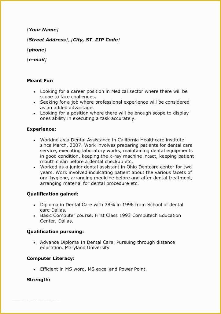 Free Resume Templates for No Work Experience Of 20 Free Resume Templates for Students with No Work