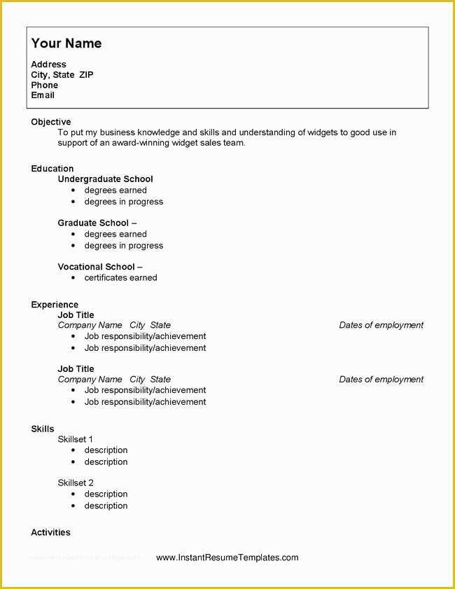 free-resume-templates-for-no-work-experience-of-high-school-student-resume-examples-no-work