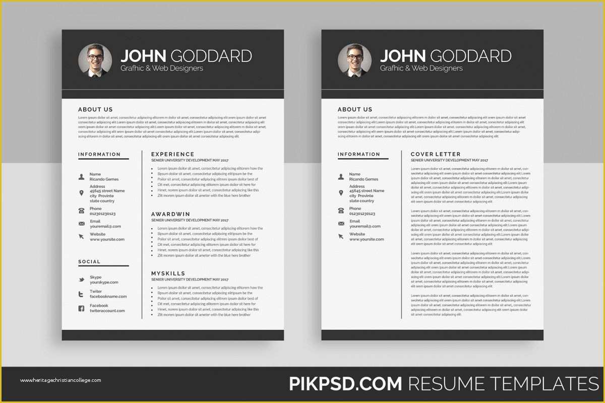 Free Resume Templates for Pages Of Resume Cv 2 Page