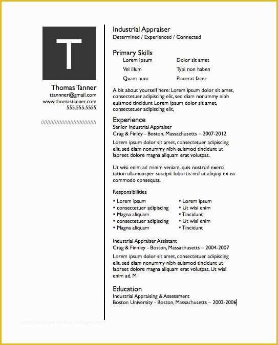 Free Resume Templates for Pages Of Resume