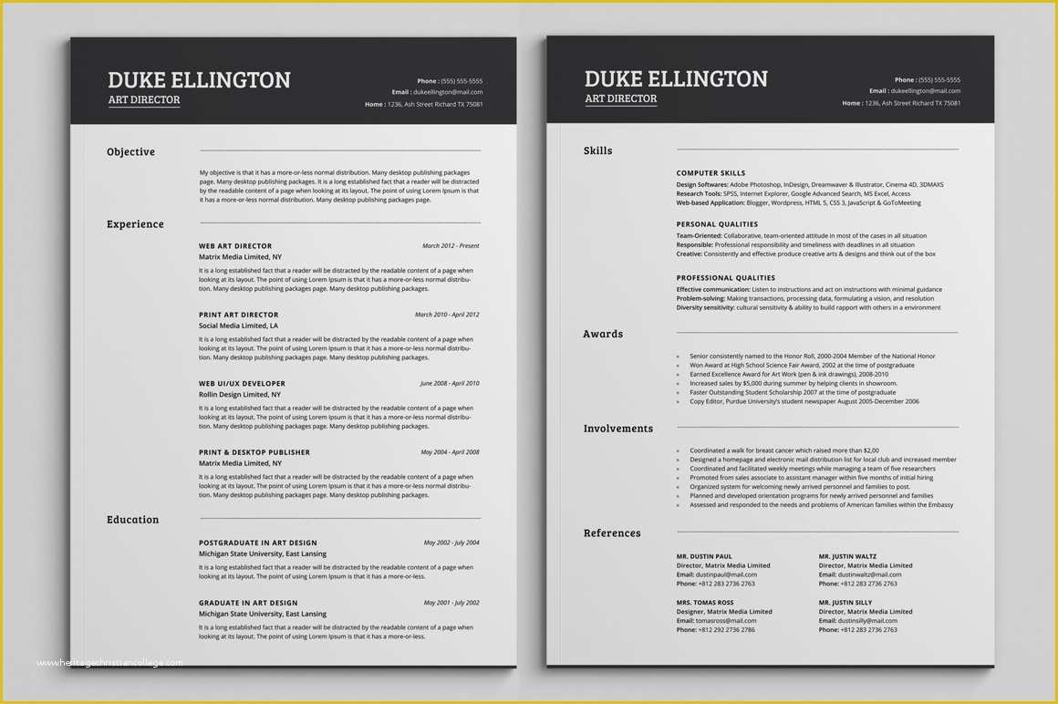 Free Resume Templates for Pages Of Two Pages Classic Resume Cv Template Resume Templates On