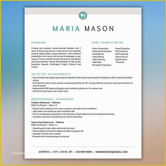 Free Resume Templates for Restaurant Servers Of Restaurant Resume Server Resume Resume Templates On