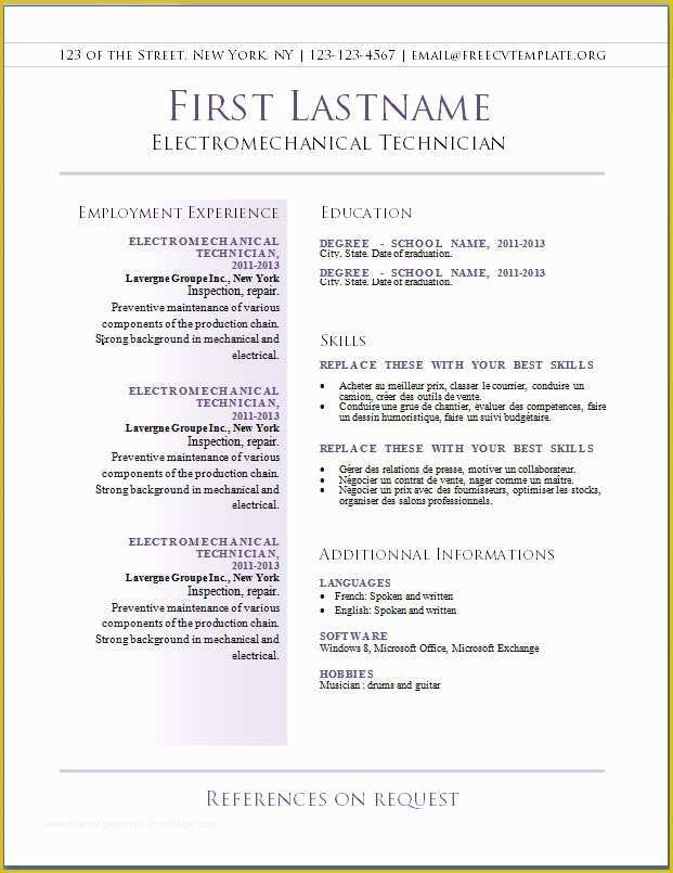 Free Resume Templates for Word Starter 2010 Of Free Cv Templates 36 to 42 – Free Cv Template Dot org