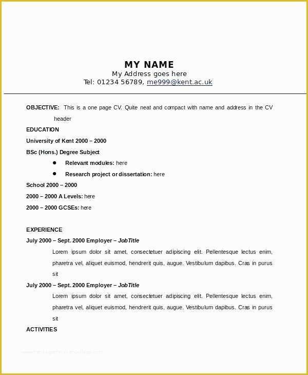 Free Resume Templates for Word Starter 2010 Of Free Resume Templates for Word Starter 2010