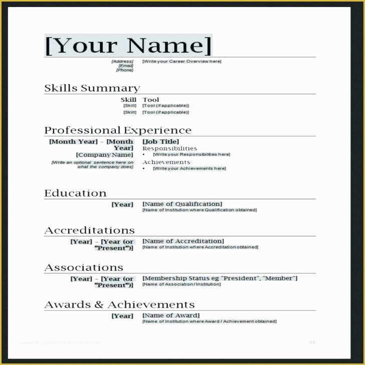 Free Resume Templates for Word Starter 2010 Of How to Write A Resume Microsoft Word