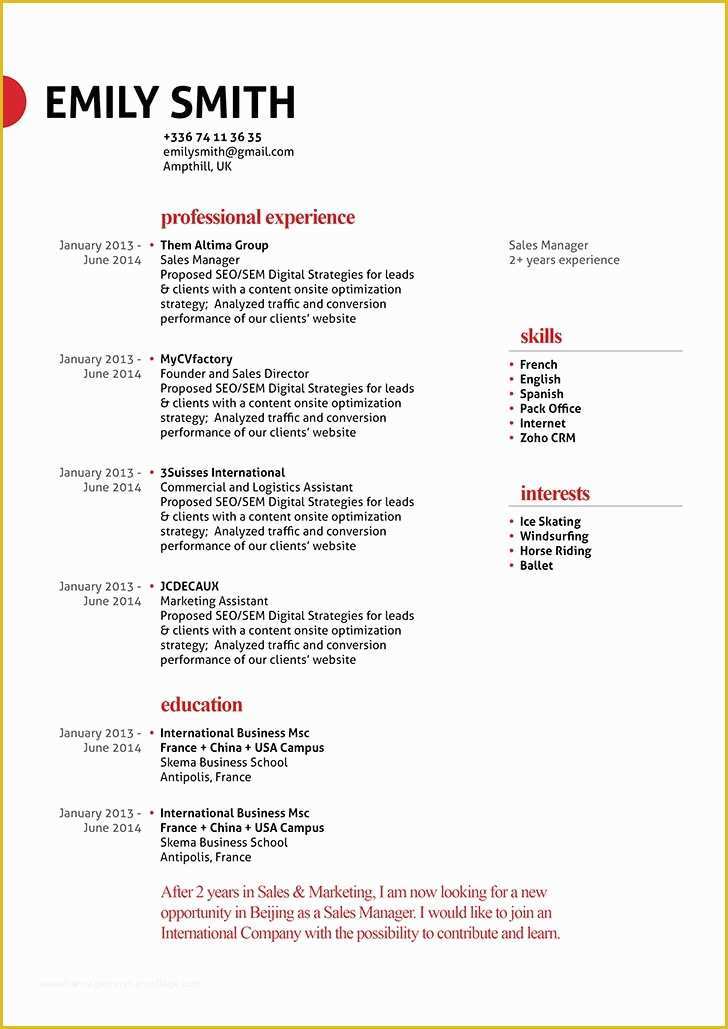 Free Resume Templates for Word Starter 2010 Of Resume Template Self Starter Resume · Mycvfactory