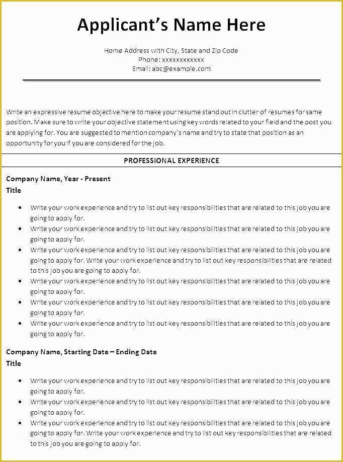 Free Resume Templates for Word Starter 2010 Of Resume Templates Word Template Ideas Free Best Awesome
