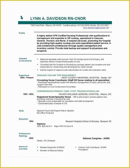 Free Resume Templates Free Of Nursing Resume Templates Easyjob