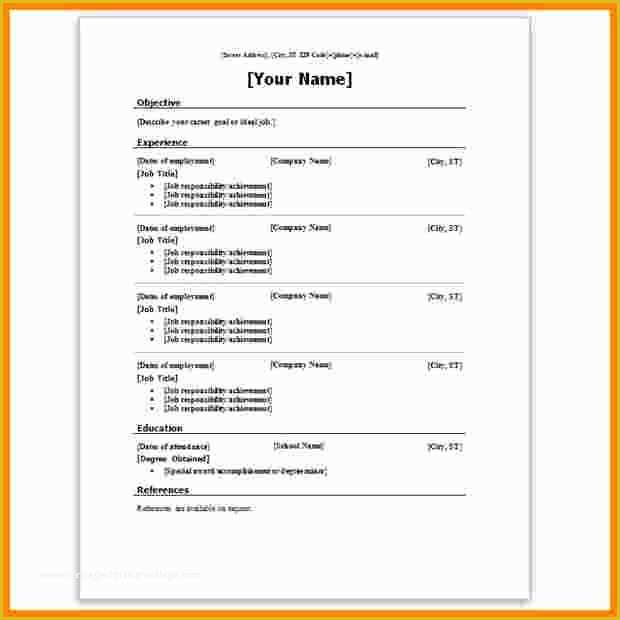 Free Resume Templates Microsoft Word 2007 Of 12 Cv In Ms Word 2007