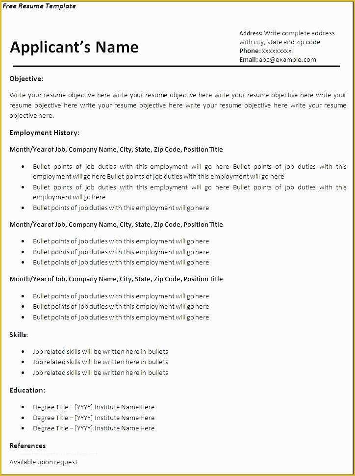 Free Resume Templates Microsoft Word 2007 Of Free Able Resume Templates for Microsoft Word