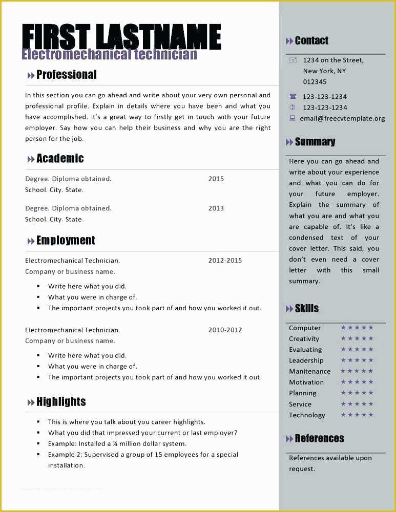 Free Resume Templates Microsoft Word 2007 Of Resume Templates Microsoft Word 2007 Free Download