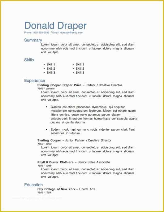 Free Resume Templates Microsoft Word Of 12 Resume Templates for Microsoft Word Free Download