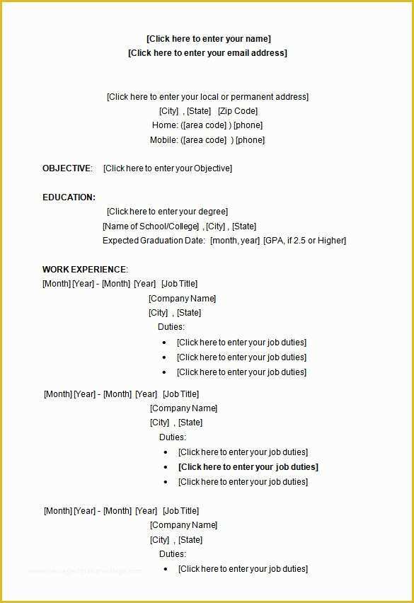 Free Resume Templates Microsoft Word Of 34 Microsoft Resume Templates Doc Pdf