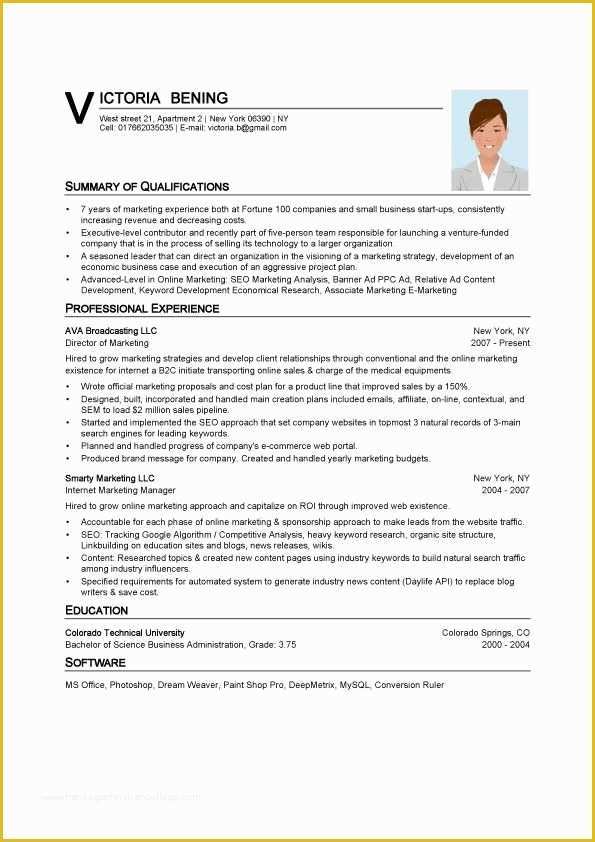 Free Resume Templates Microsoft Word Of Resume Template Word