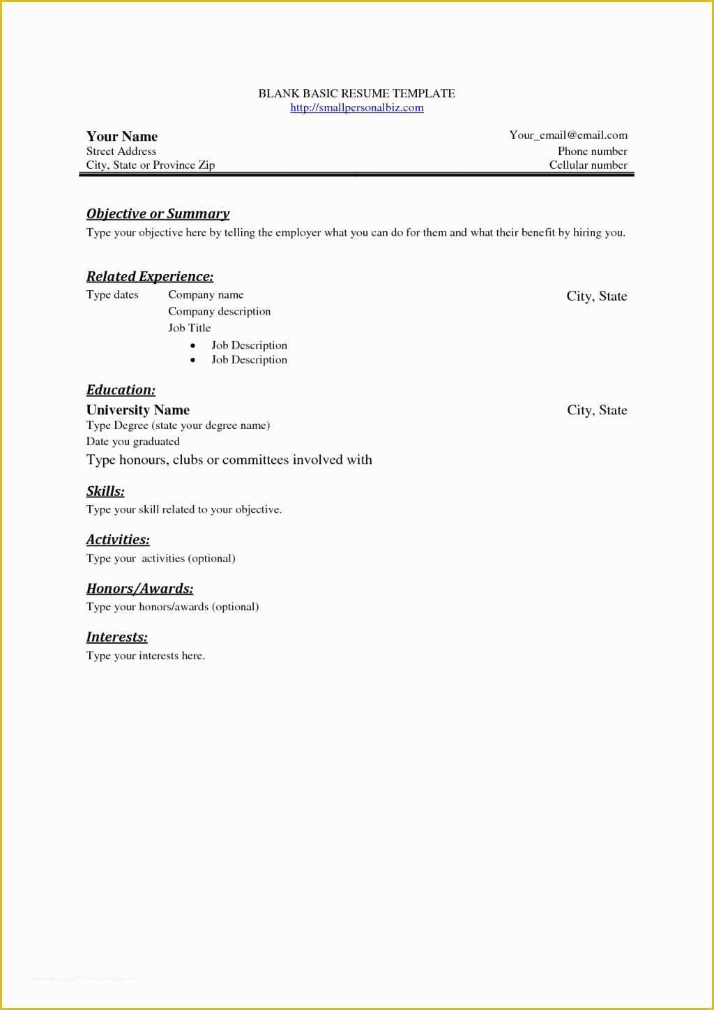 Free Resume Templates Pdf Of Free Basic Resume Template Download for Windows 10 Tag