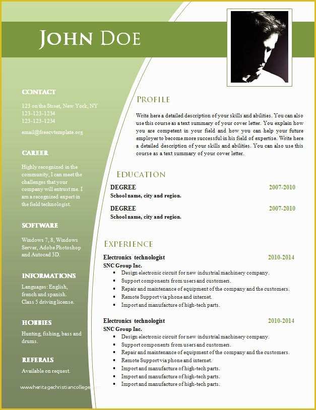 Free Resume Templates that are Actually Free Of Cv Templates for Word Doc 632 – 638 – Free Cv Template