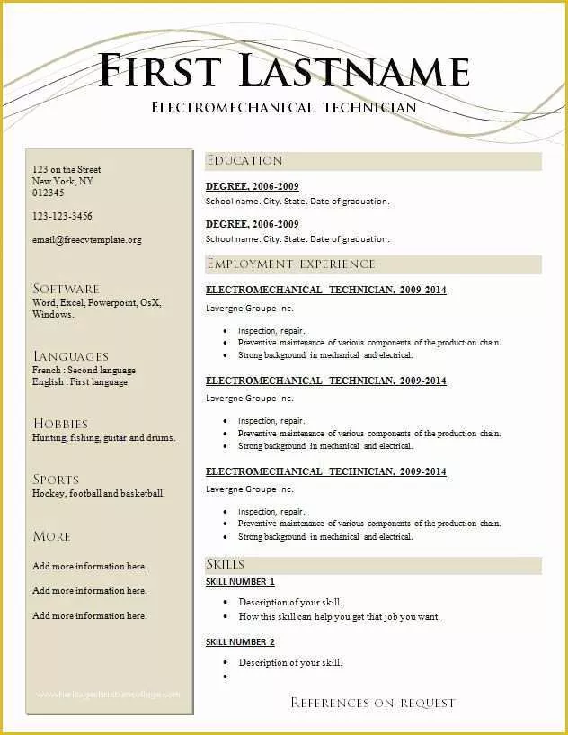 Free Resume Templates that are Actually Free Of Download Free Resume Template Resume Maker Word Free