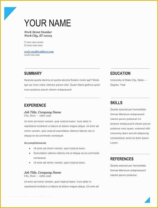 Free Resume Templates to Fill In and Print Of 20 Free Printable Fill In the Blank Resume Templates