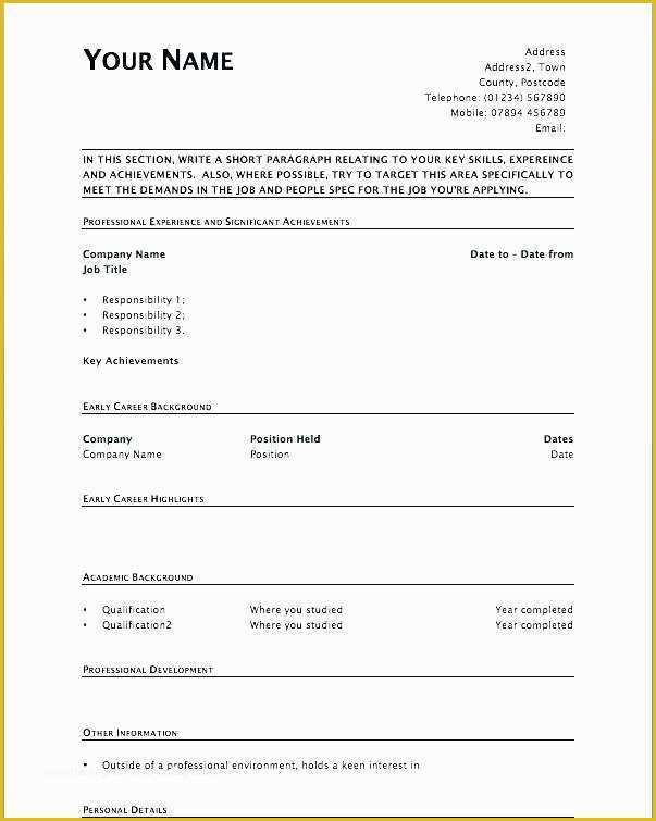 Free Resume Templates to Fill In and Print Of Blank Resume forms to Fill Out Unique E Salt Lake County