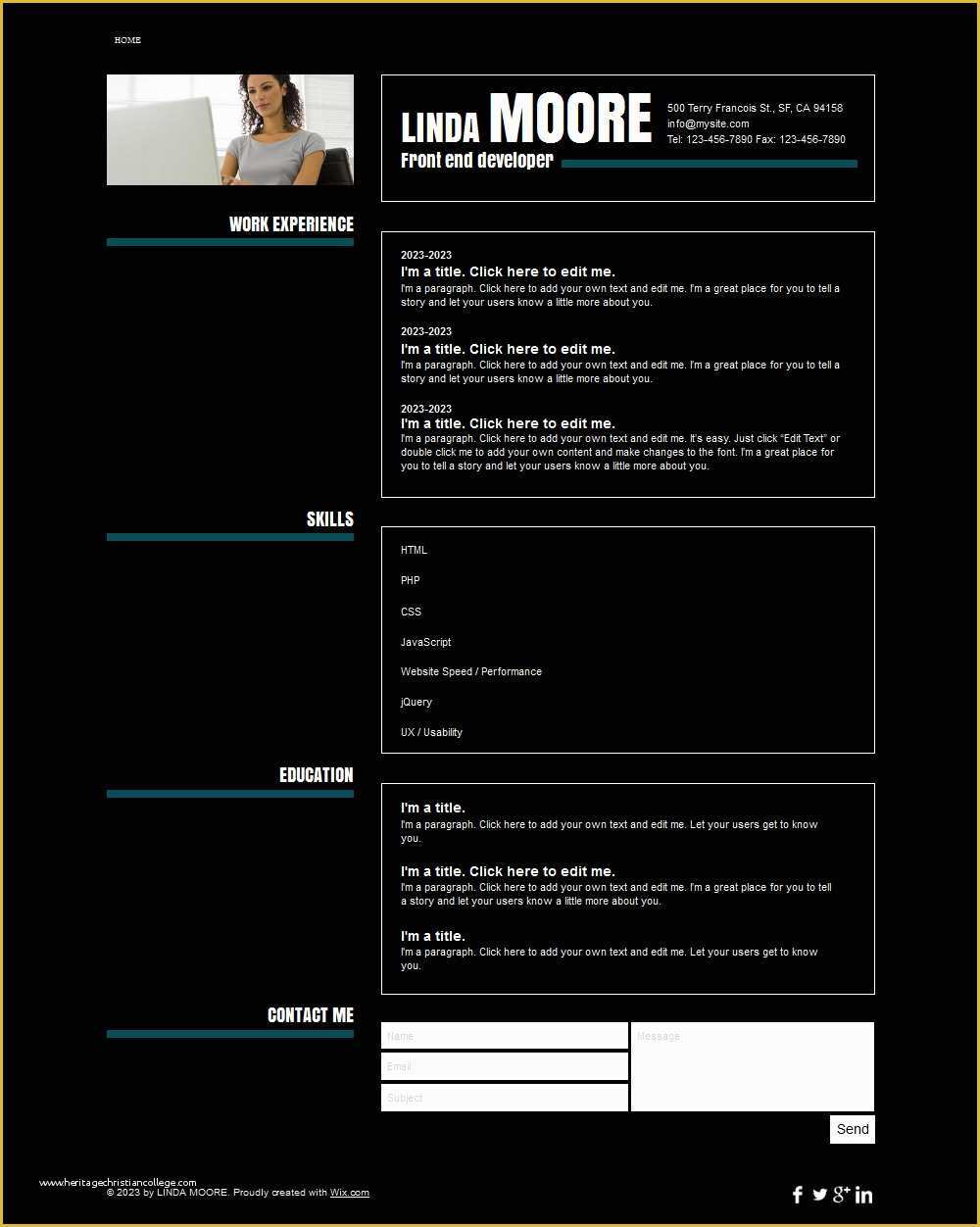 Free Resume Templates Websites Of 15 Best Free Line Resume Cv Website Templates and themes