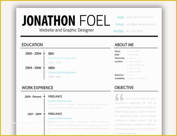 Free Resume Templates Websites Of 20 Free Resume Design Templates for Web Designers